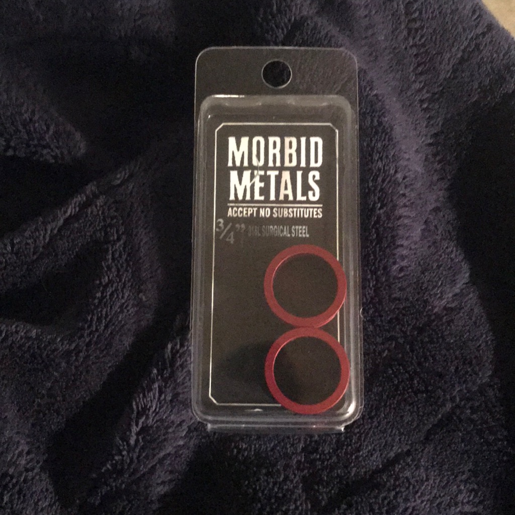 Morbid Metals 3/4ths Screw Back Plugs